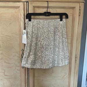 Beautiful sequin champagne colored skirt